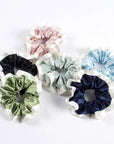 25 Momme Pure Silk Hair Scrunchies | Duo-Tone Satin Elastic Hair Ties | Soft & Gentle | Stocking Stuffer | 3 for 10% Off | Gift for Her