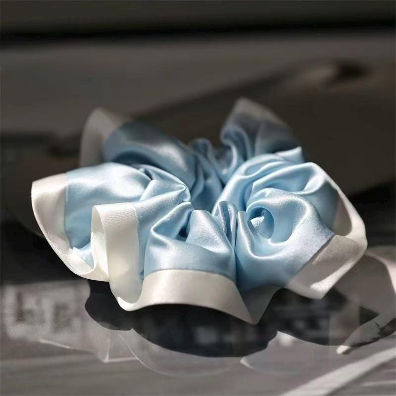 25 Momme Pure Silk Hair Scrunchies | Duo-Tone Satin Elastic Hair Ties | Soft & Gentle | Stocking Stuffer | 3 for 10% Off | Gift for Her