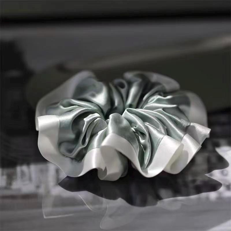25 Momme Pure Silk Hair Scrunchies | Duo-Tone Satin Elastic Hair Ties | Soft & Gentle | Stocking Stuffer | 3 for 10% Off | Gift for Her
