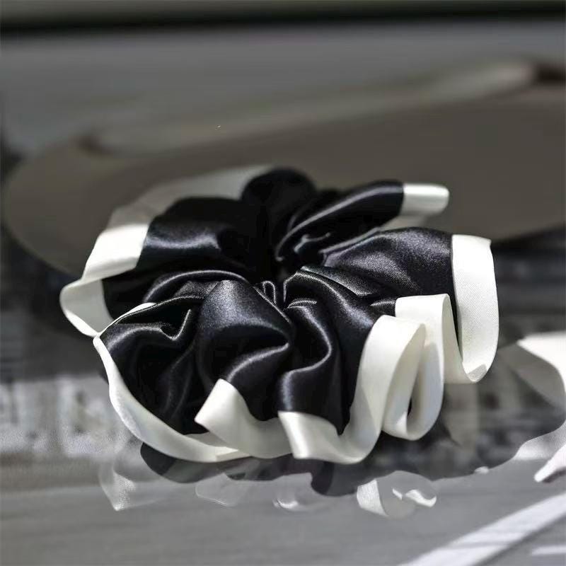 25 Momme Pure Silk Hair Scrunchies | Duo-Tone Satin Elastic Hair Ties | Soft & Gentle | Stocking Stuffer | 3 for 10% Off | Gift for Her