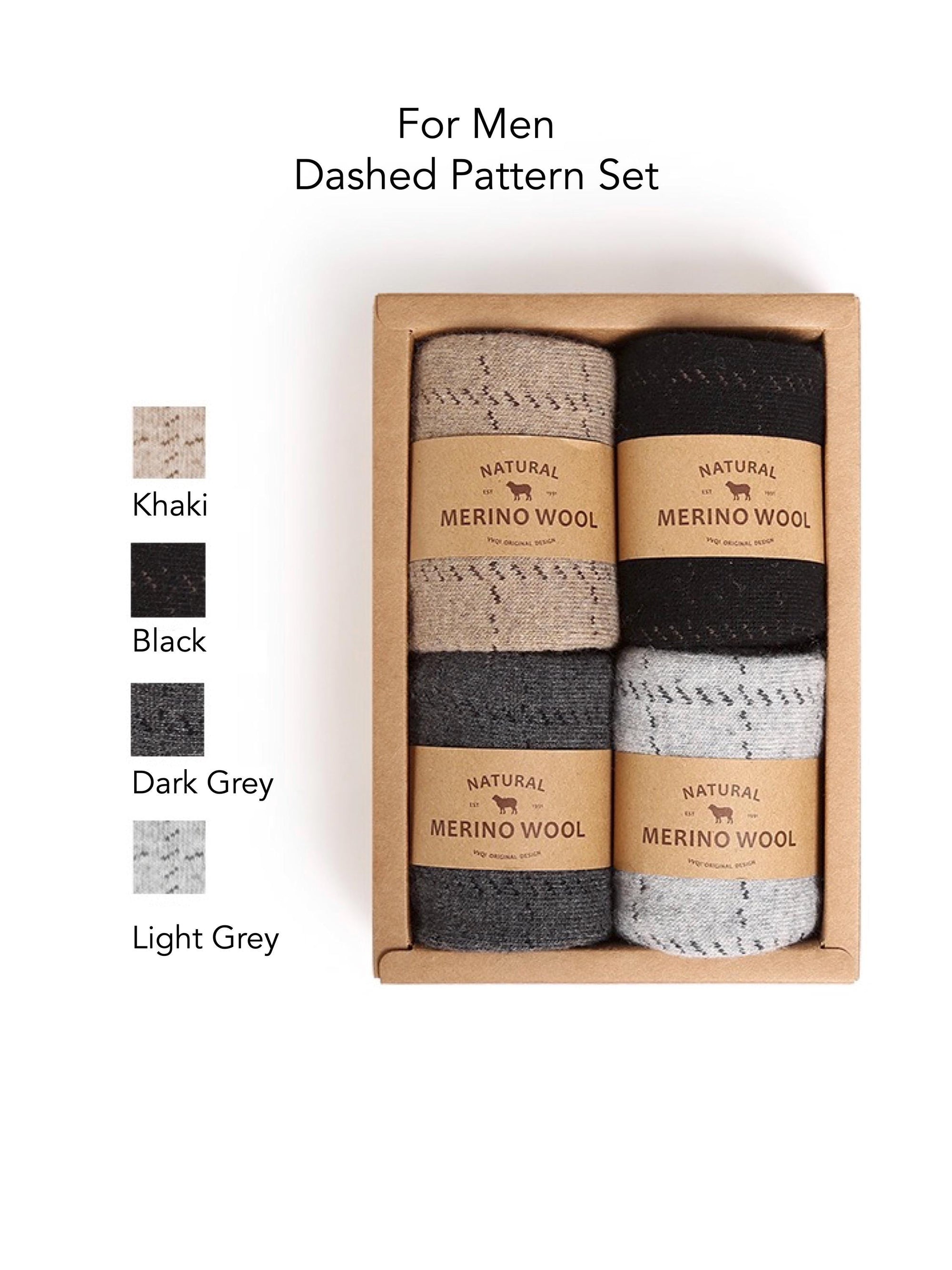 Merino Wool Socks Gift Box: Australian Wool Blend, Unisex, Set of 4 Christmas Gift Wrapped, Stocking Fillers