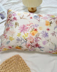 Luxury 100% Silk Pillowcase | Floral Vintage Cottagecore Pillow Cover | Envelope Closure | Farmhouse Shabby Chic Bedding | Gift for Mother