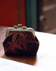 Mini Xiangyun Silk Coin Purse | Handmade Oriental Kiss-Lock Pouch | Vintage Chinese Brocade Clutch Gift for Women