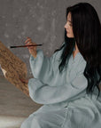 Gauze Cotton Pajamas Set for Women | Zen Meditation Outfit | Soft Breathable Loungewear | Relaxed Homewear | Gift for Her