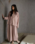 Soft Cotton Pajamas Set for Women | Zen Loungewear Sleep Set | Relaxed Homewear | Minimalist Gift for Her