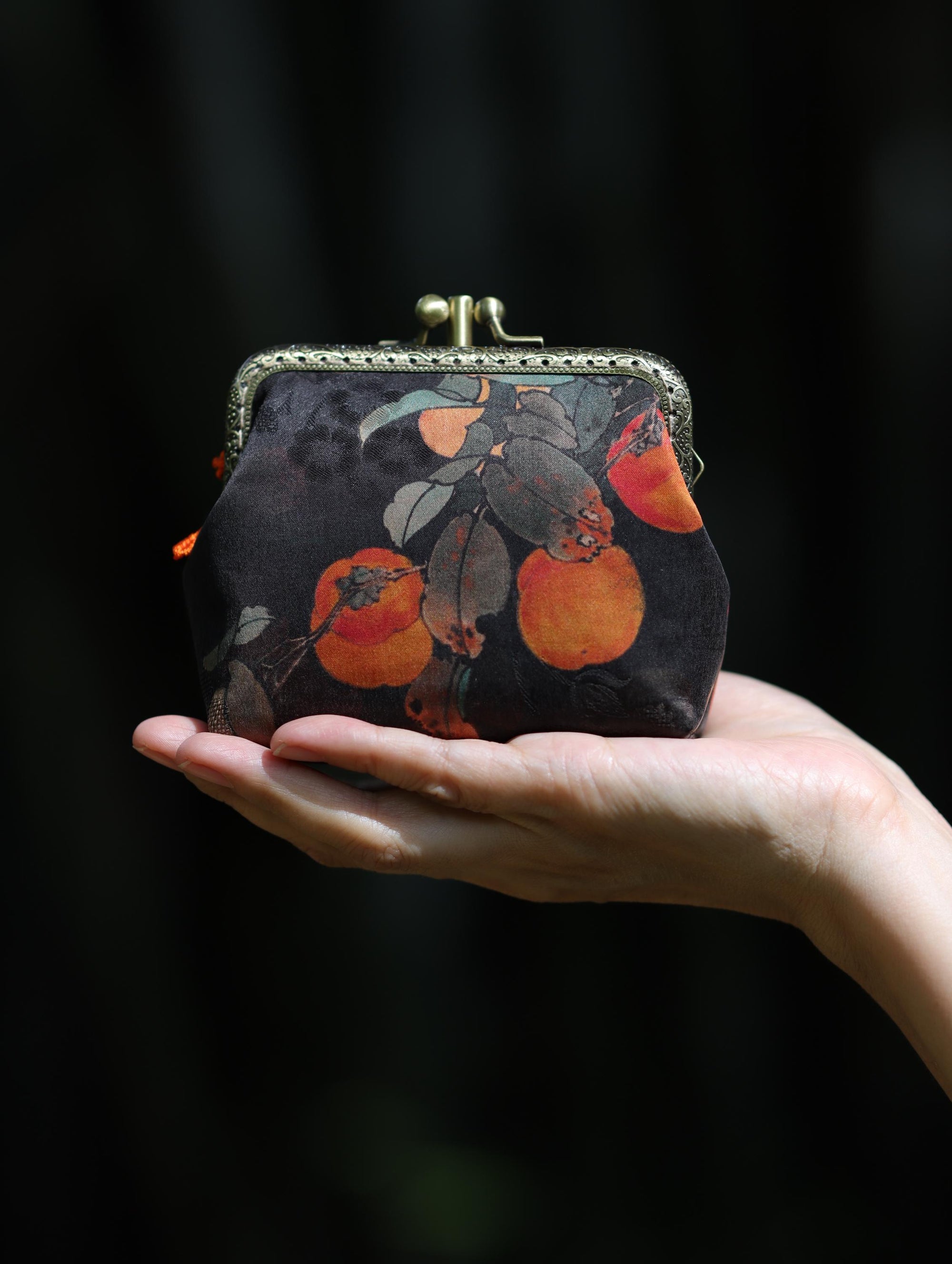 Handmade Silk Coin Purse | Oriental Embroidered Mini Purse with Vintage Metal Frame | 10 Designs | Heritage Gift for Women
