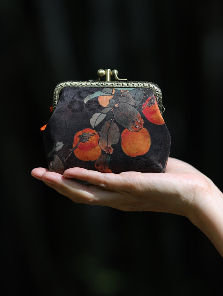 Handmade Silk Coin Purse | Oriental Embroidered Mini Purse with Vintage Metal Frame | 10 Designs | Heritage Gift for Women