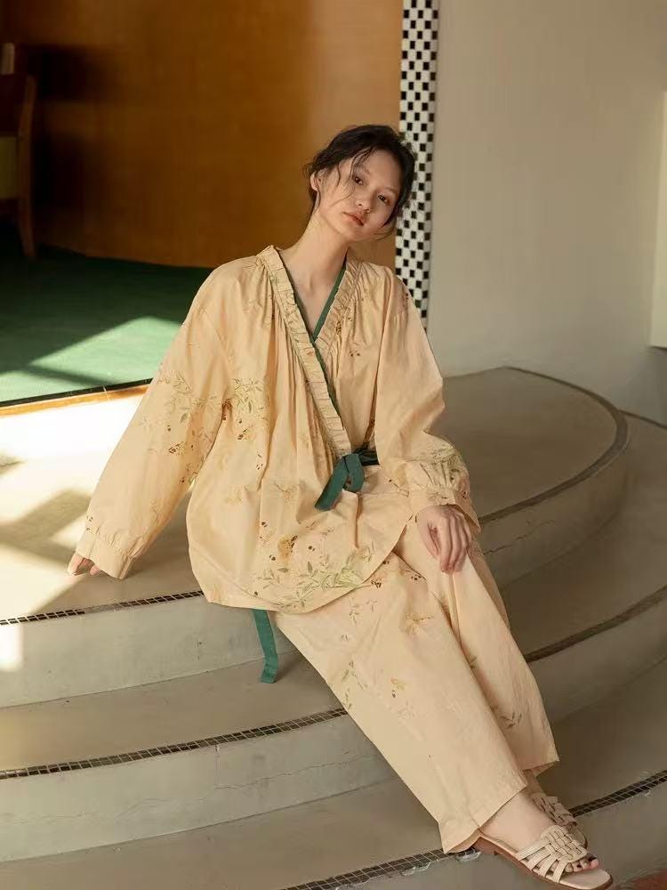 Luxury Cotton Robe for Women Christmas gift for Her All-Season Long Sleeve Lounge Robe, Winter Bathrobe for Indoor and Outdoor Wear