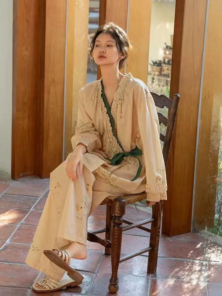Luxury Cotton Robe for Women Christmas gift for Her All-Season Long Sleeve Lounge Robe, Winter Bathrobe for Indoor and Outdoor Wear