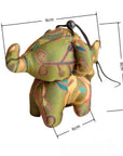 Christmas Bag Charm – Silk Fabric Hanging Ornament for Christmas Stocking Filler, Lucky Elephant , Handmade Christmas Gifts