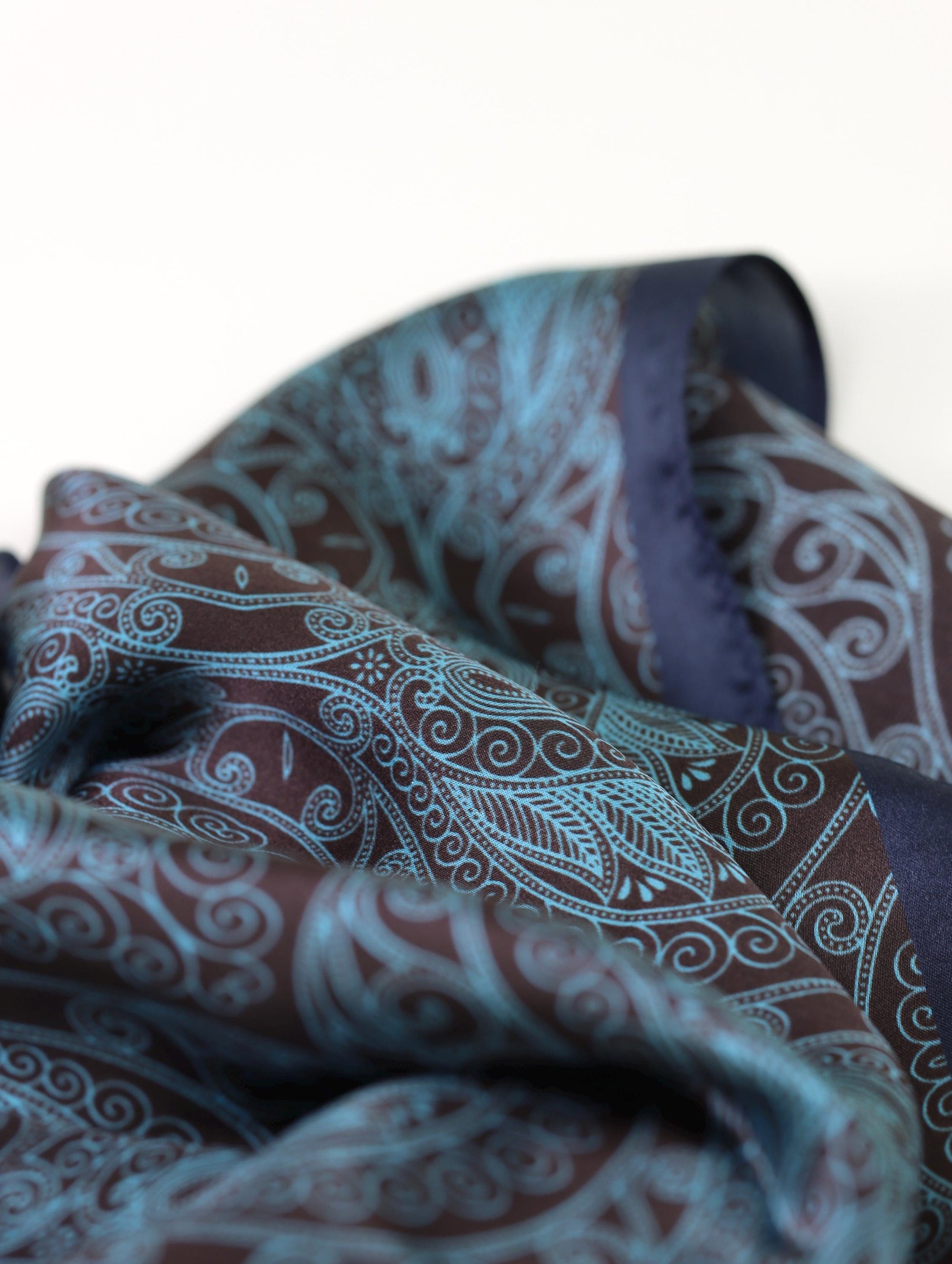 Mulberry Silk Scarf with Scarf Ring - Vintage Style Bandana