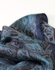 Mulberry Silk Scarf with Scarf Ring - Vintage Style Bandana
