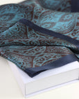 Mulberry Silk Scarf with Scarf Ring - Vintage Style Bandana