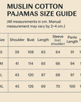 Muslin Cotton Pajamas Set for Women | 100% Cotton Gauze Loungewear with Embroidered Sleeves | Breathable Homewear | Christmas Sleepwear Gif