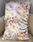 Luxury 100% Silk Pillowcase | Floral Vintage Cottagecore Pillow Cover | Envelope Closure | Farmhouse Shabby Chic Bedding | Gift for Mother