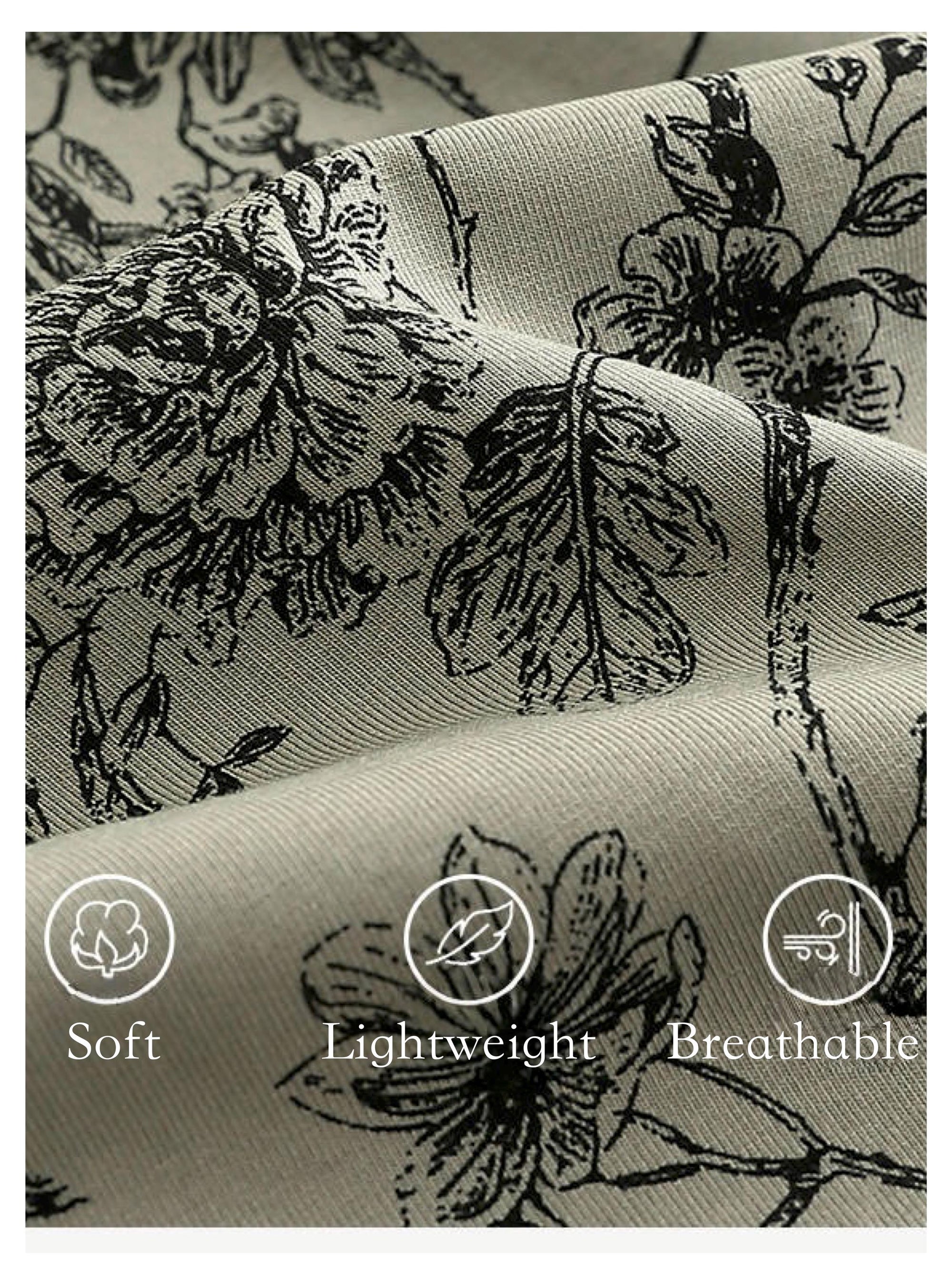 Butterfly Print Cotton Pyjama Set: Oriental Button-Up Loungewear