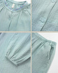 Gauze Cotton Pajamas Set for Women | Zen Meditation Outfit | Soft Breathable Loungewear | Relaxed Homewear | Gift for Her