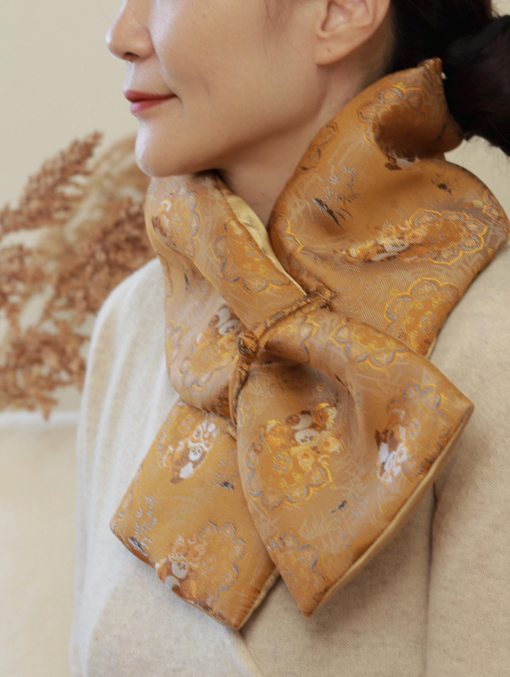 Handmade Song Brocade Silk Scarf