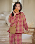 Bamboo Cotton Pajama Set for Mom and Daughter – Matching Family Christmas Pajamas , Soft Breathable Sleepwear for Women and Kids