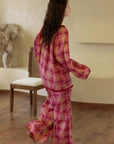 Bamboo Cotton Pajama Set for Mom and Daughter – Matching Family Christmas Pajamas , Soft Breathable Sleepwear for Women and Kids