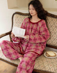 Bamboo Cotton Pajama Set for Mom and Daughter – Matching Family Christmas Pajamas , Soft Breathable Sleepwear for Women and Kids