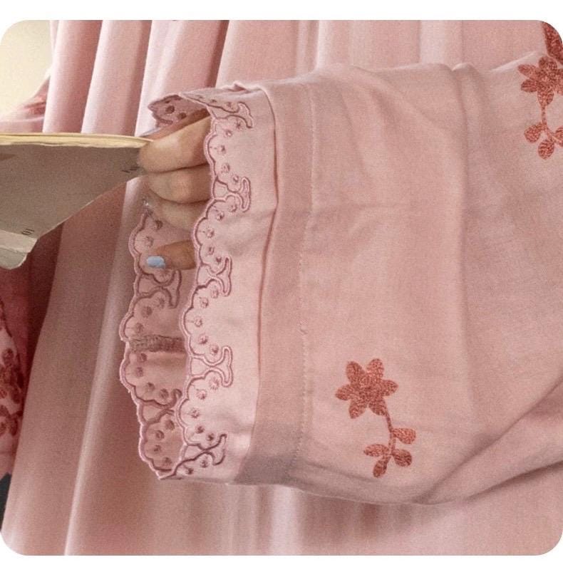 Bamboo Fibre Cotton Embroidered Loungewear Bamboo Cotton/Breathable Winter Pajamas