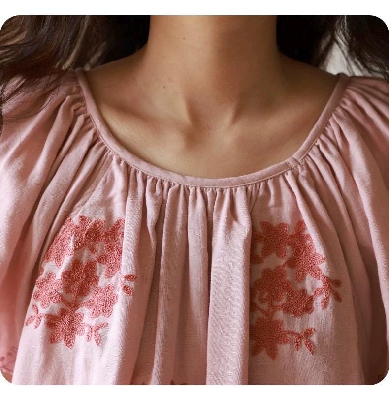 Bamboo Fibre Cotton Embroidered Loungewear Bamboo Cotton/Breathable Winter Pajamas