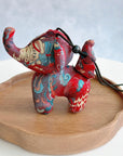 Christmas Bag Charm – Silk Fabric Hanging Ornament for Christmas Stocking Filler, Lucky Elephant , Handmade Christmas Gifts