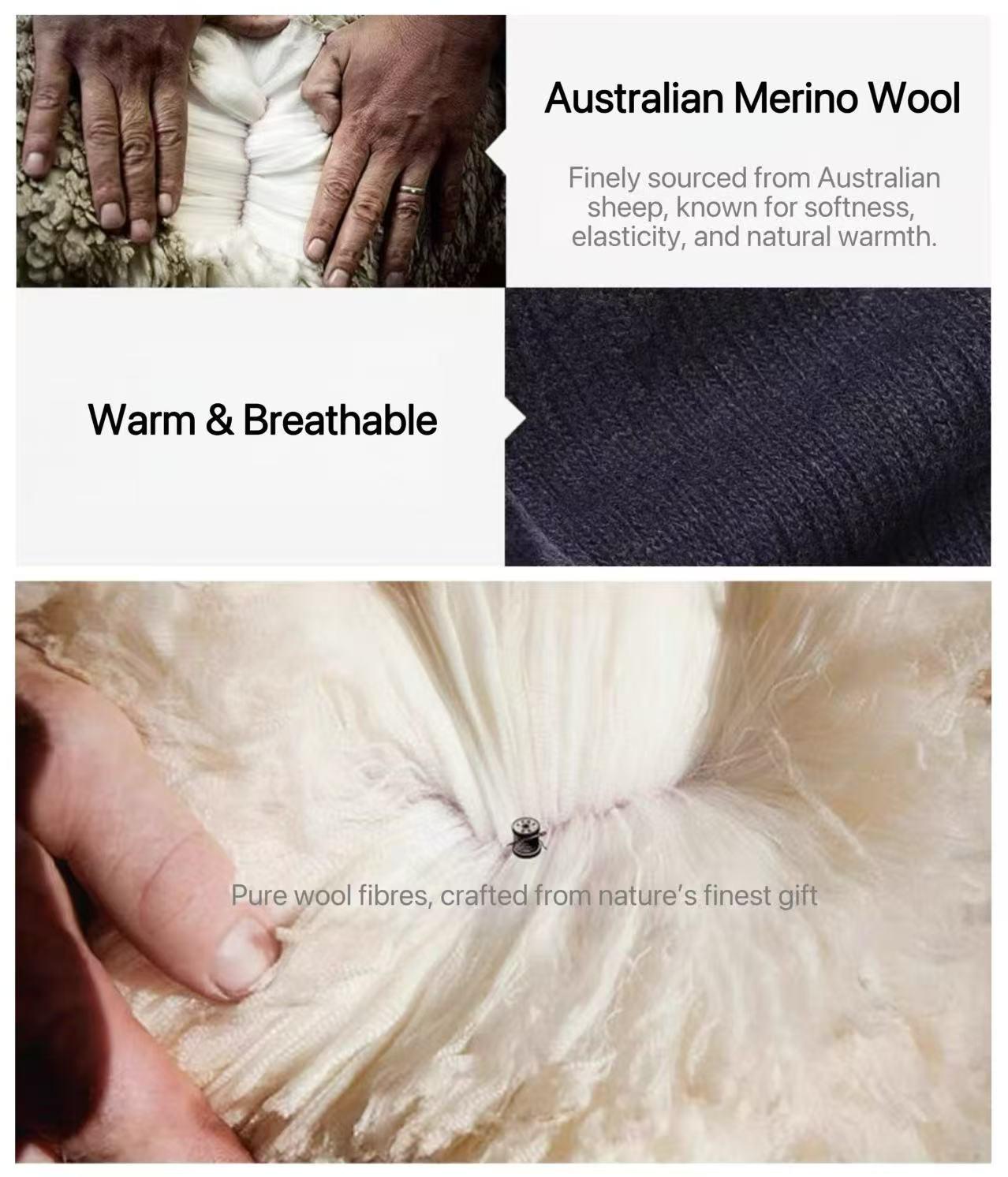 Merino Wool Socks Gift Box: Australian Wool Blend, Unisex, Set of 4 Christmas Gift Wrapped, Stocking Fillers