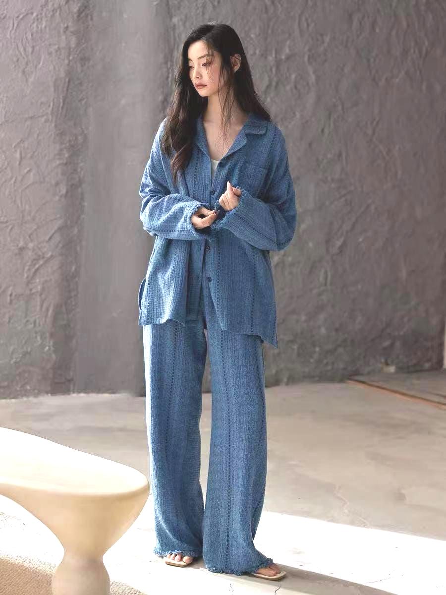 Gauze Cotton Pajamas Set for Women | Zen Meditation Outfit | Soft Breathable Loungewear | Relaxed Homewear | Gift for Her