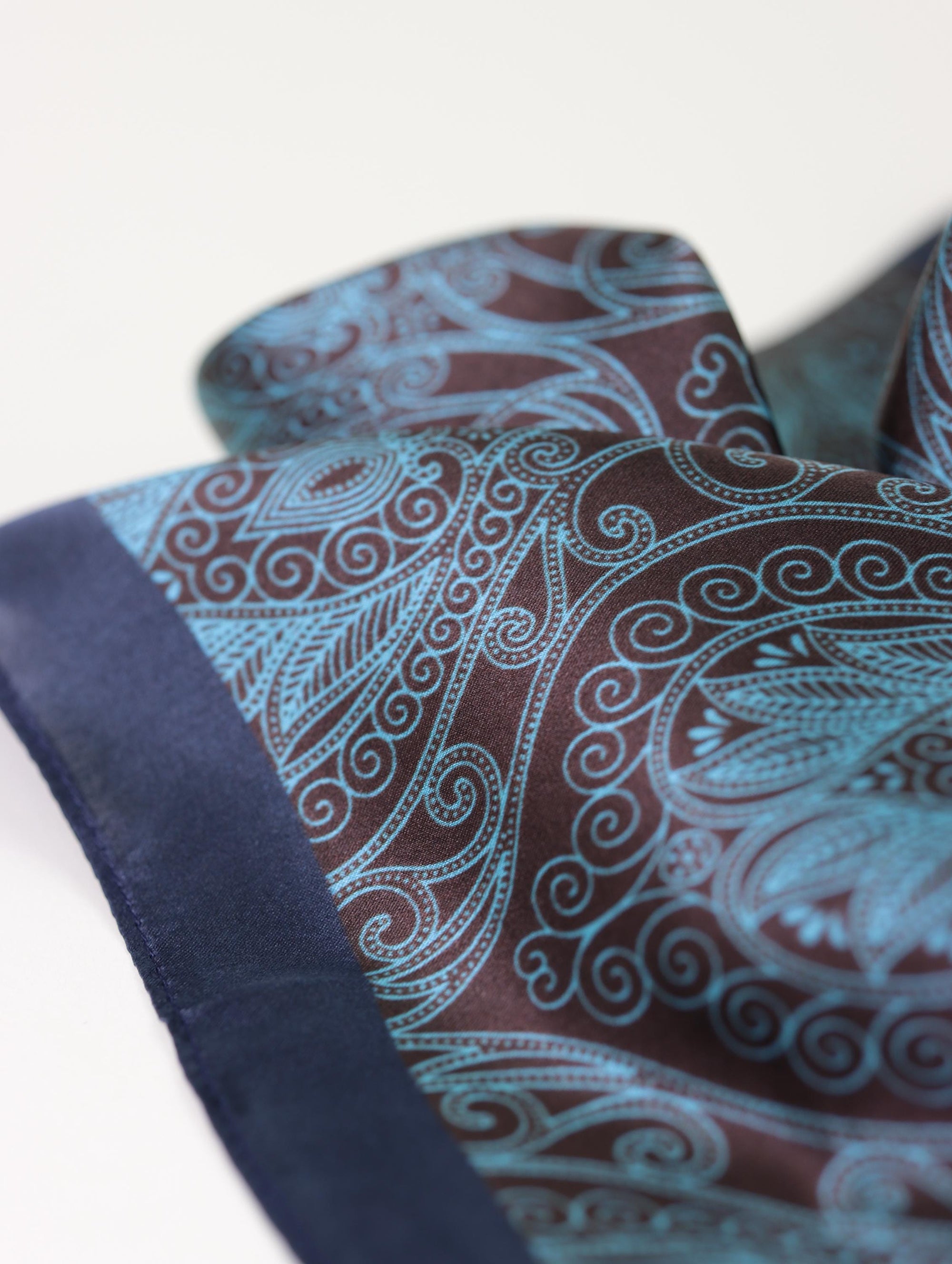 Mulberry Silk Scarf with Scarf Ring - Vintage Style Bandana