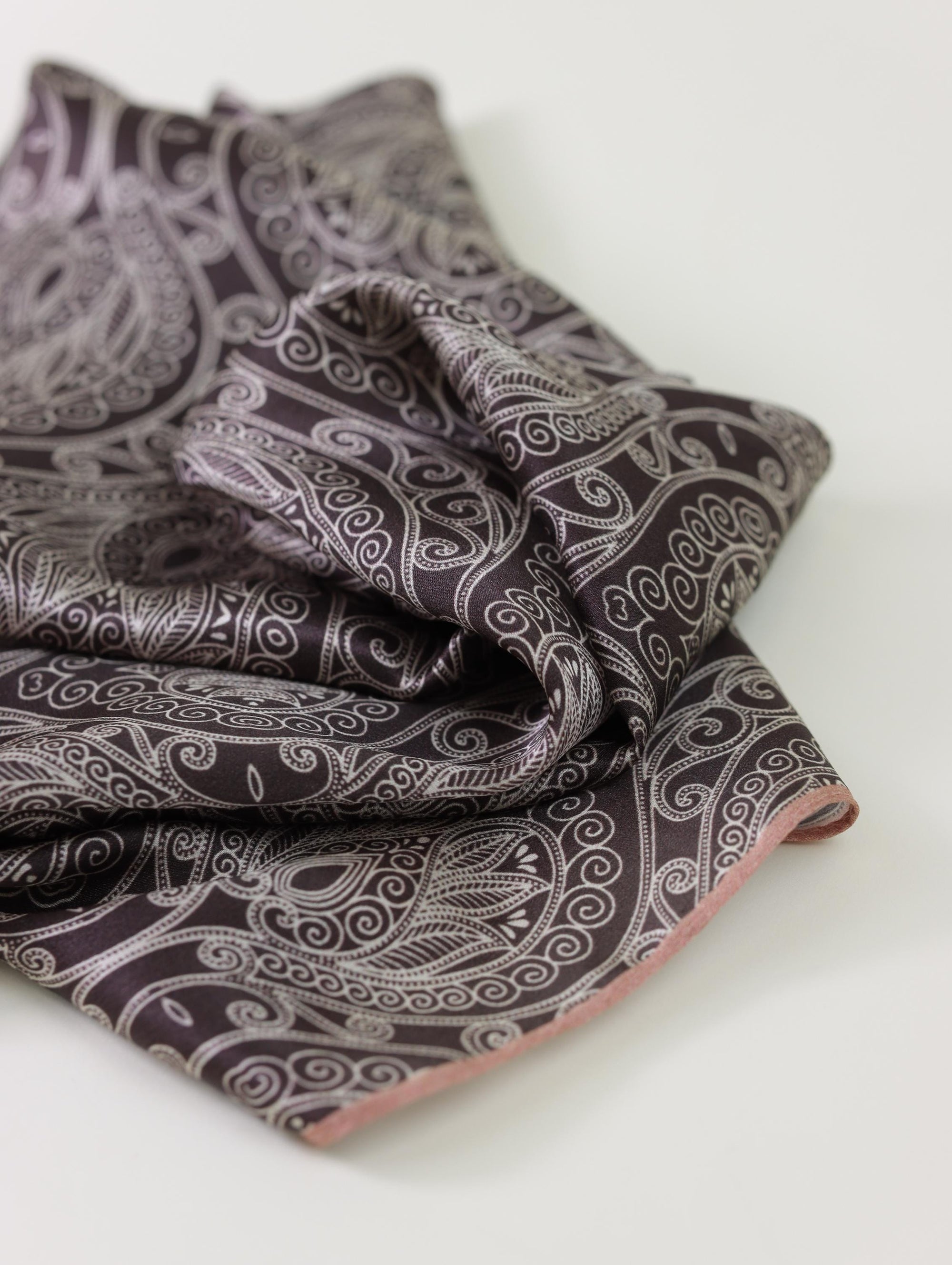 Mulberry Silk Scarf with Scarf Ring - Vintage Style Bandana