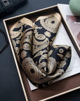Mulberry Silk Scarf with Scarf Ring - Vintage Style Bandana