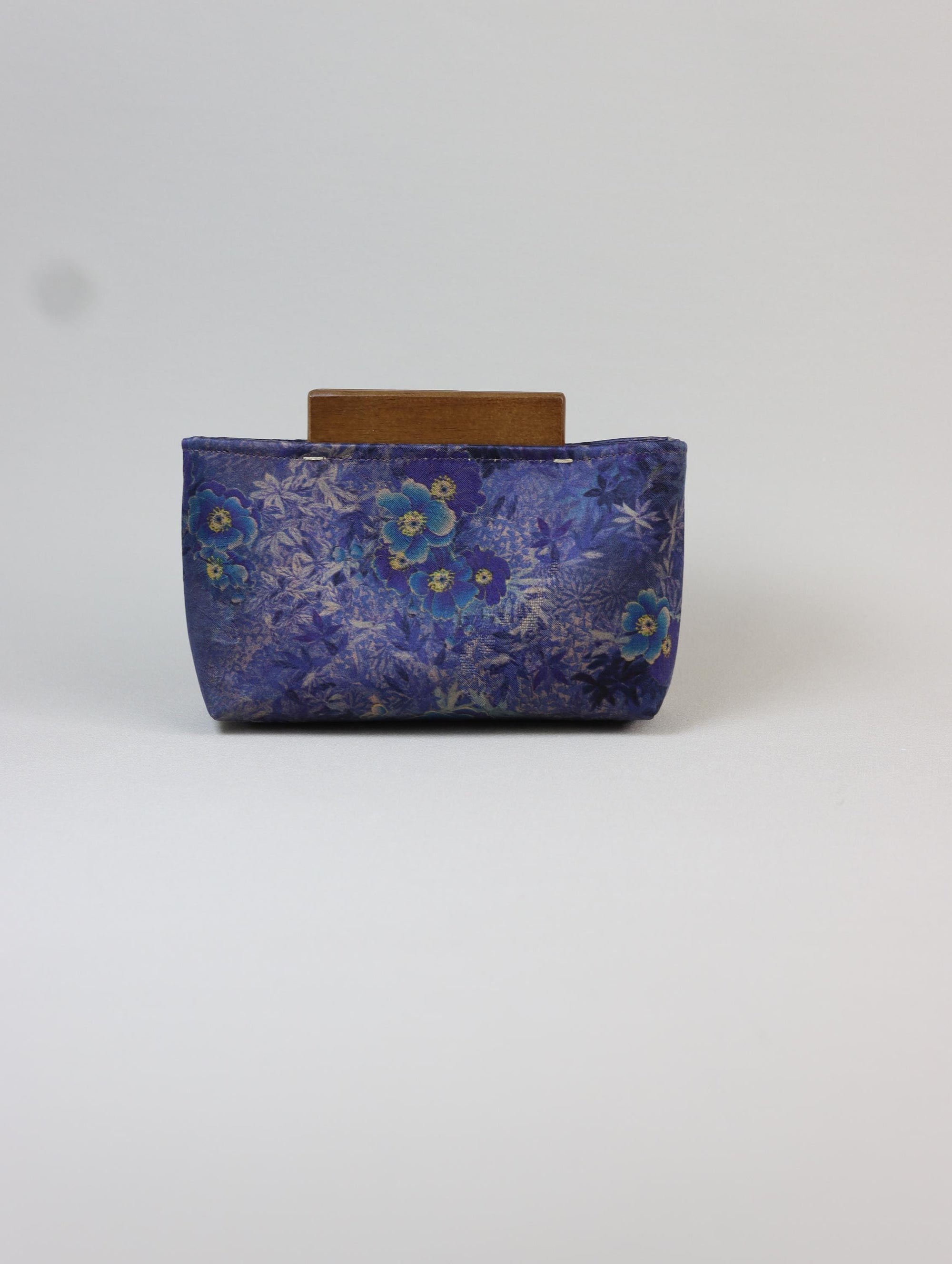 Handmade Silk Handbag with Wooden Clasp | Natural Dyed Xiangyun Silk Persimmon Print Crossbody | Oriental Heritage Evening Purse
