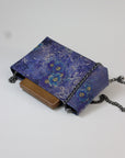 Handmade Silk Handbag with Wooden Clasp | Natural Dyed Xiangyun Silk Persimmon Print Crossbody | Oriental Heritage Evening Purse
