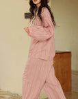 Breathable cotton gauze, muslin-feel pajama set with lining for coverage, Soft textured cotton, relaxed fit for sleep or lounging