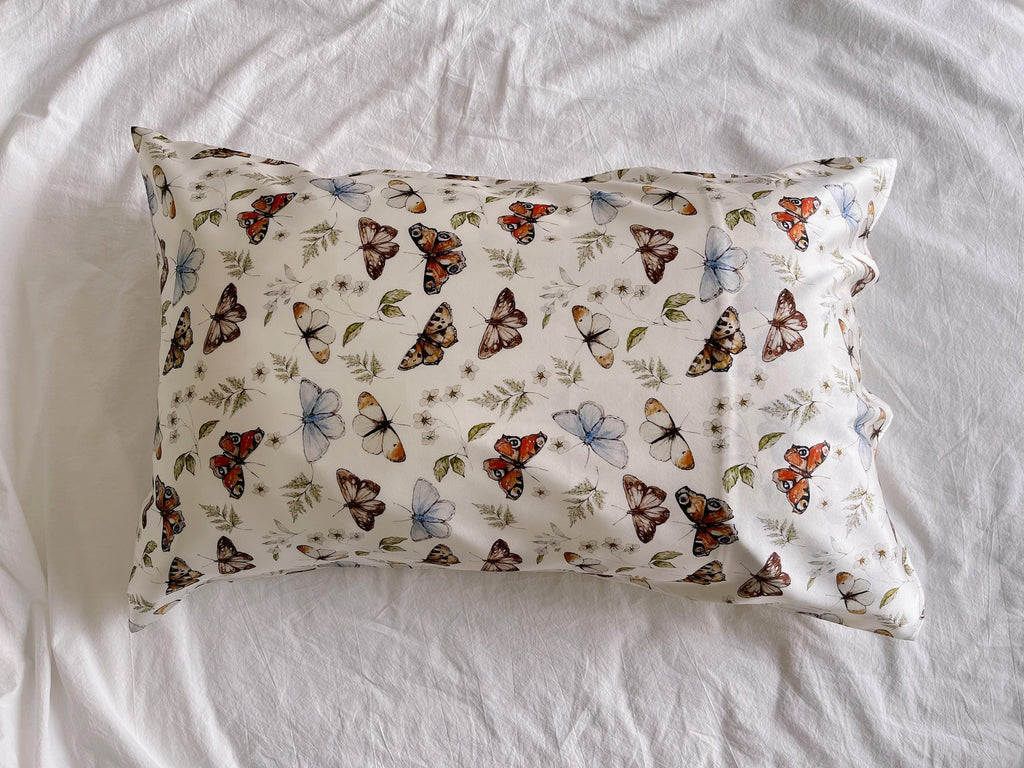 Luxury 100% Silk Pillowcase - Vintage-Inspired Floral Design | Hypoallergenic ｜ Breathable | Anti-Frizz, Anti-Wrinkle, Beauty Sleep Essentia