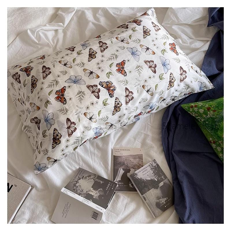 Luxury 100% Silk Pillowcase - Vintage-Inspired Floral Design | Hypoallergenic ｜ Breathable | Anti-Frizz, Anti-Wrinkle, Beauty Sleep Essentia