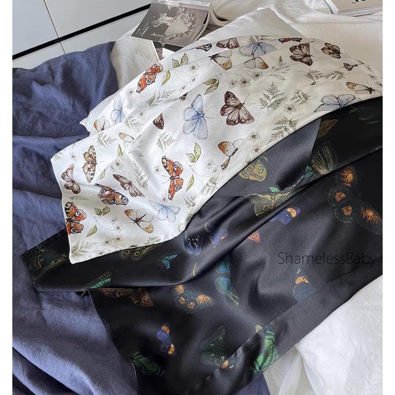 Luxury 100% Silk Pillowcase - Vintage-Inspired Floral Design | Hypoallergenic ｜ Breathable | Anti-Frizz, Anti-Wrinkle, Beauty Sleep Essentia