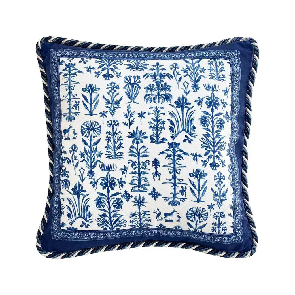 Blue and White Cushion Cover, Chinoiserie Throw Pillow Cases, Oriental Sofa Bed Pillows, French Country Decorative Set, Christmas Gift Décor