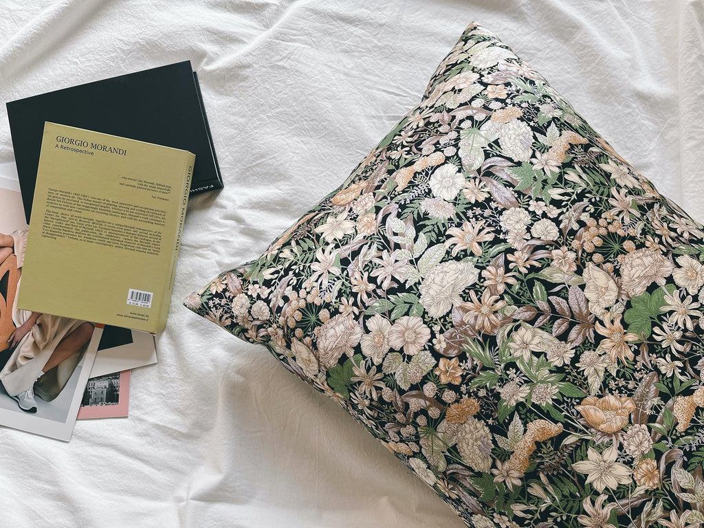 Mulberry Silk Pillowcase: Wild Garden Floral Design, Hypoallergenic
