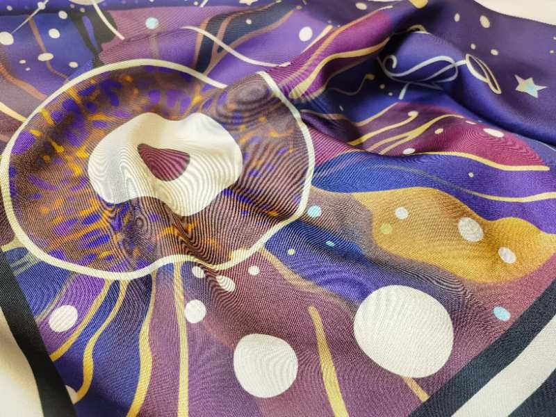 Zodiac Silk Scarves - Tarot Spiritual Gifts - Women's Silk Scarves-Gifts for Mother's day-Blue Silk Scarves - Cashmere Scarves