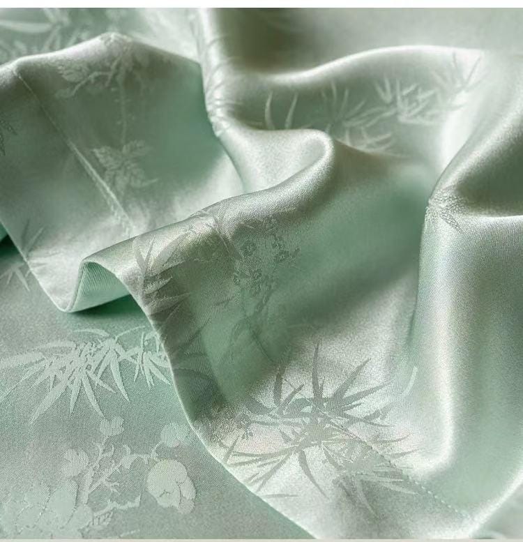 Luxury Jacquard Silk Pillowcase 30 Momme Mulberry Silk Oriental Elegance Hypoallergenic Pillows Modern Comfort Twin Pack of Pillow Cases