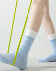 Pink Lian Loungewear Pilates grip socks with cotton material, relaxed fit, non-slip soles, ideal for yoga, barre, and workout sessions.