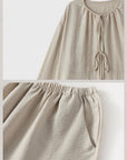 Lian Loungewear cotton pyjamas set for women, featuring a comfortable, relaxed fit in soft fabric for cozy lounge wear.