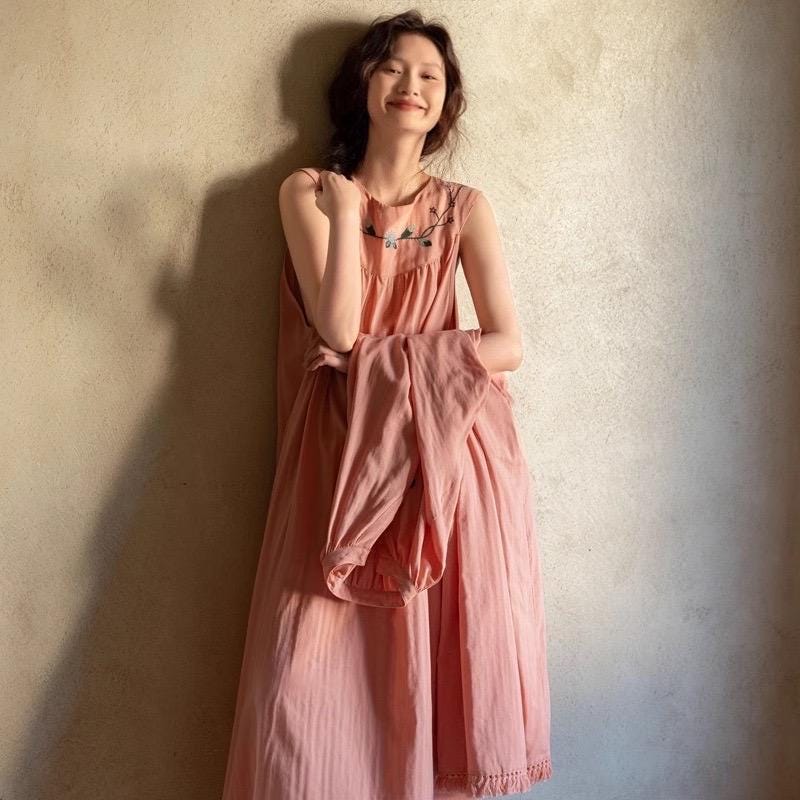 cotton robe nightgown set
2 piece loungewear set
boho sleepwear for women
robe and dress pyjama set
women’s embroidered nightdress
modest loungewear cotton
gift for mom sleepwear
fringe hem nightgown robe
soft cotton sleep dress
robe with pockets and buttons
maternity robe and gown
summer cotton lounge set
bridesmaid getting ready robe