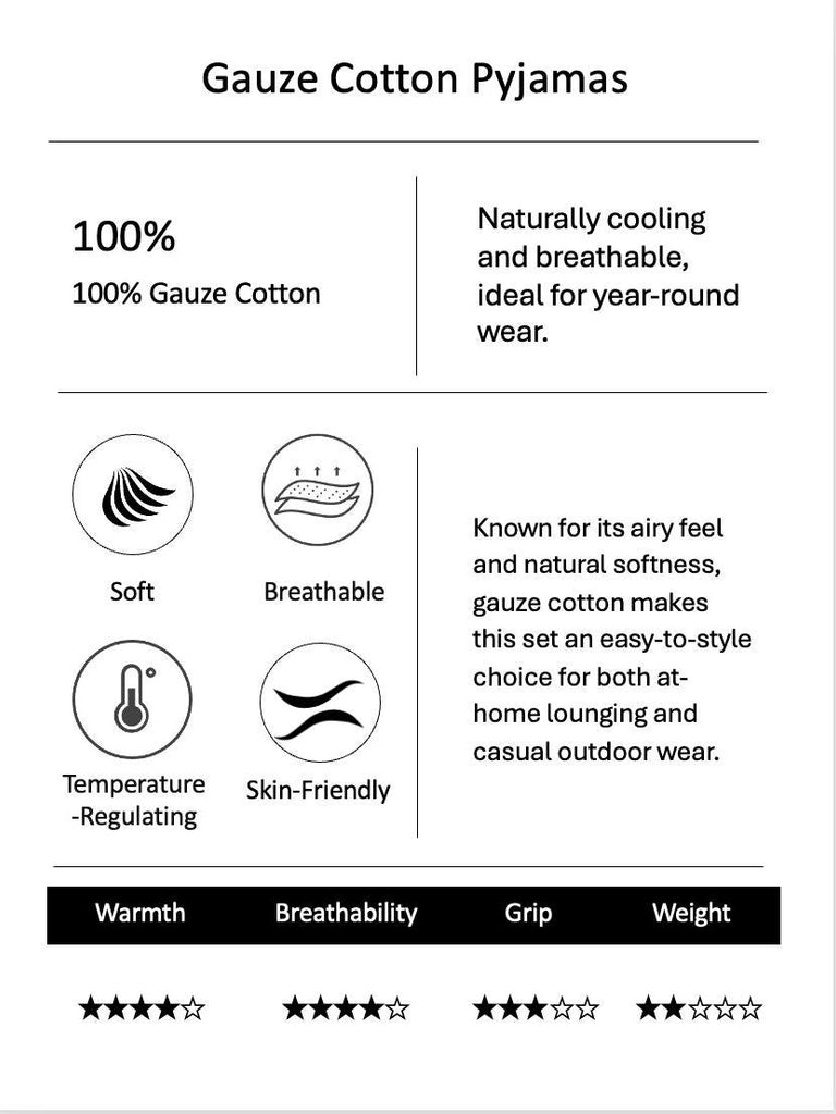 Double Layer Gauze Loungewear, Purple Pajamas and Sleepwear – Women’s Relaxed Long Sleeves Cotton Pajama Pants Set or Dress Gown