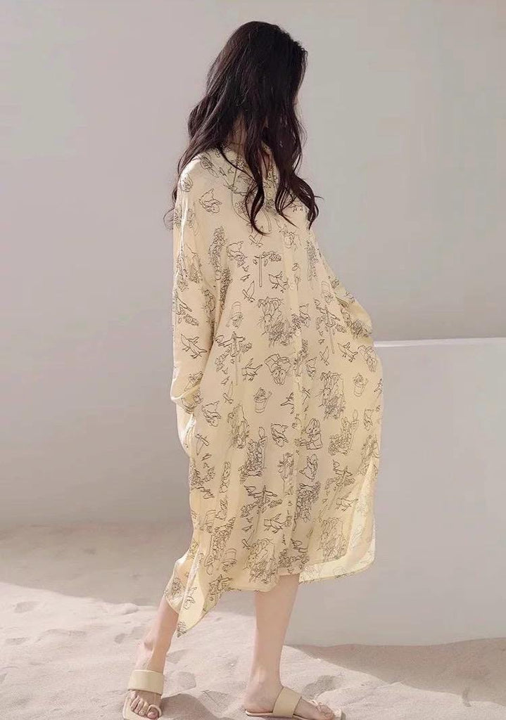 Charming long-sleeve silk pyjamas with a whimsical rabbit motif, ideal for the season.