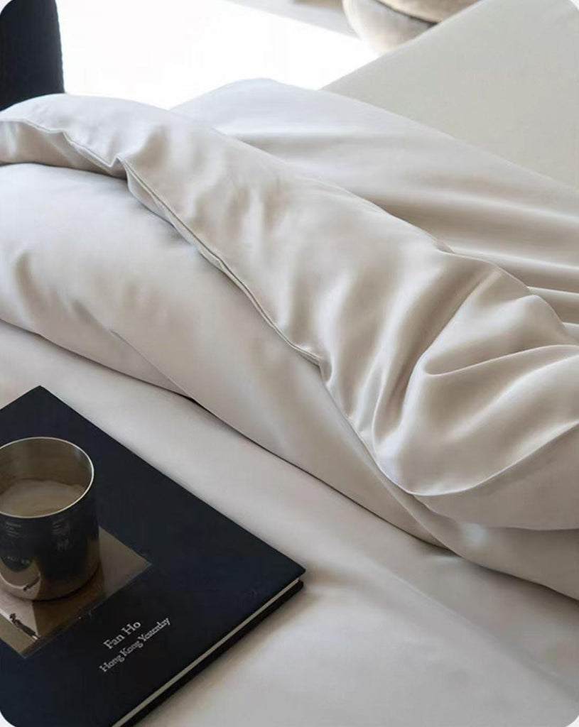 TENCEL Lyocell Duvet Cover and Pillowcase Set: Eucalyptus Fiber, Plant Based Silk Duvet