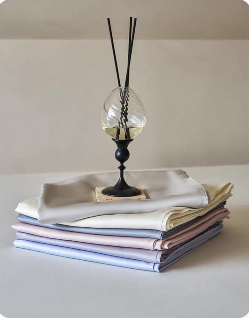TENCEL Lyocell Bed Sheet and Two PillowcasesSet: Eucalyptus Fiber, Organic Fibre Silk Bedding
